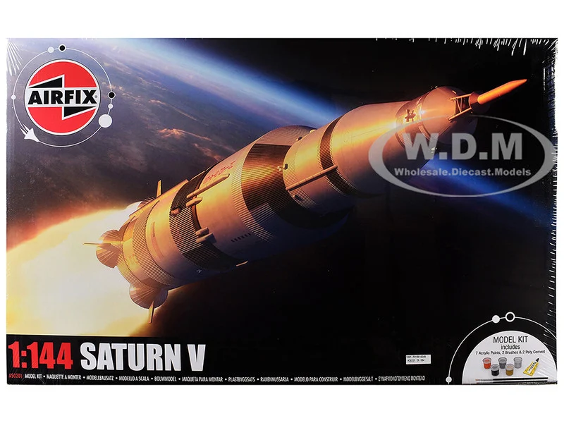 Level 3 Model Kit NASA Saturn V Rocket Gift Set 1/144 Plastic Model Kit by Airfix - Model Kits (To Built)