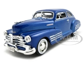 1948 Chevrolet Aerosedan Fleetline Blue 1/24 Diecast Model Car by Motormax - Chevrolet Models