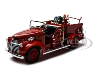 1941 GMC Fire Engine Truck Red 1/32 Diecast Model by Signature Models - Fire and Rescue Models
