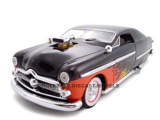 1949 Ford With 460 Engine Blower Black 1/24 Diecast Car Model by Unique Replicas - Ford Models