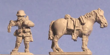 PIG080523 - GERMAN CAVALRY EMPTY HORSE + HORSEHOLDER
