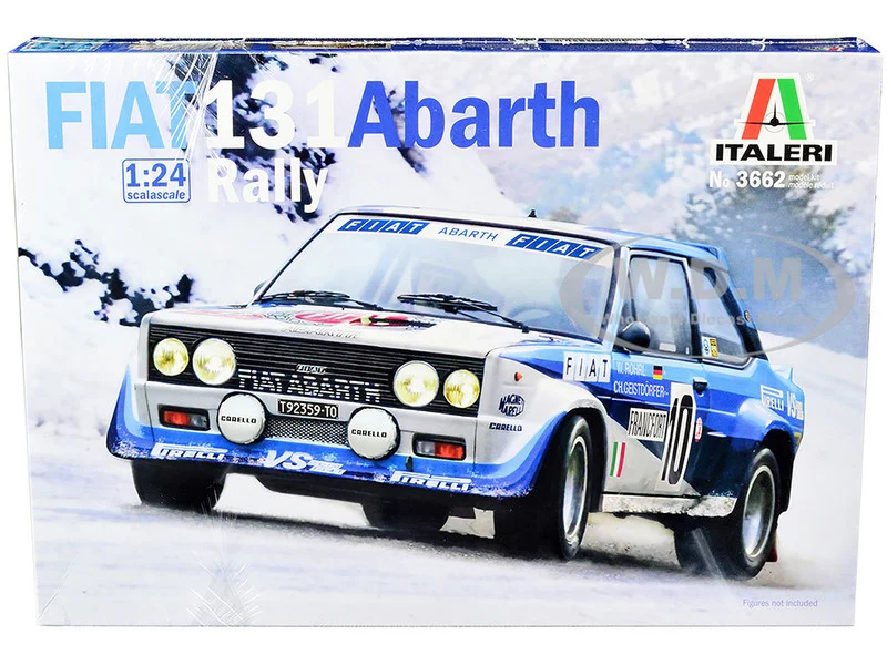Skill 3 Model Kit Fiat 131 Abarth Rally #10 Winner "Montecarlo Rally" (1980) 1/24 Scale Model by Italeri - Fiat Models