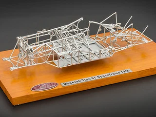 1960 Maserati Tipo 61 Birdcage Spaceframe 1/18 Diecast Model by CMC - Maserati Models