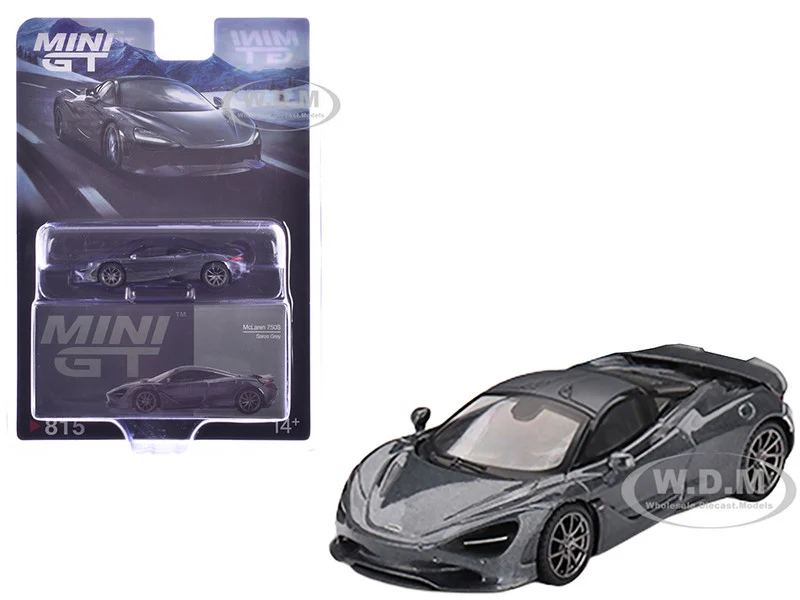 McLaren 750S Saros Gray Limited Edition 1/64 Diecast Model Car by Mini GT - McLaren Models