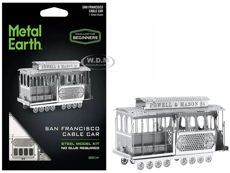 Model Kit San Francisco Cable Car "Powel & Mason St" (Easy Difficulty) Steel Model by Metal Earth - Other