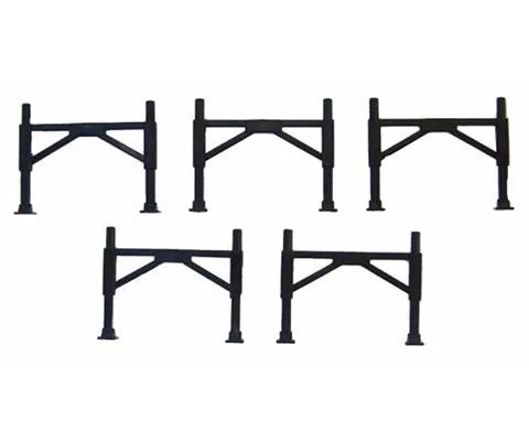 Trailer Stands with Sand Shoes in Black - 5 pieces
