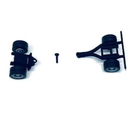 Lowboy Single Axle Booster with Integrated Rear Axle with Fenders - 2 Sets