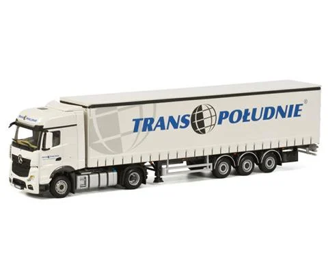 Trans Poludnie - Mercedes-Benz Actros MP4 Big Space Tractor with 3-Axle Curtainside Trailer