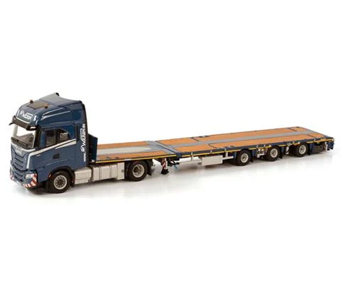 Wocken - Iveco S-Way AS High 4x2 with 3-Axle Flatbed Megatrailer