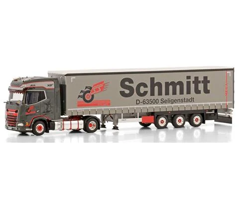 Schmitt - DAF 4X2 with 3-Axle Curtainside Trailer