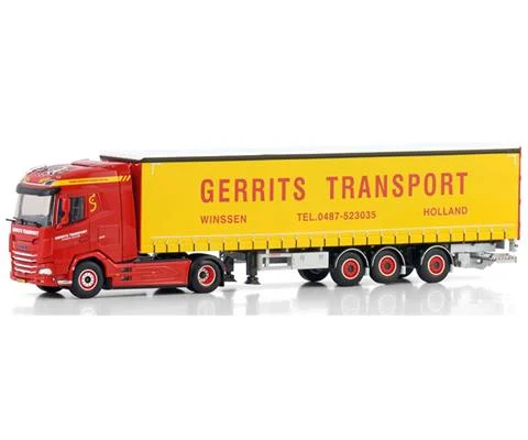 Gerrits Transport - DAF XG 4x2 with 3-Axle Tridec Curtainside Trailer