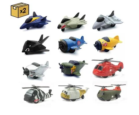Power Up Mini Planes and Helicopters - 24 Pieces in a Non-Returnable Factory Sealed Case