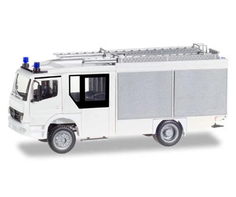 Fire Sevice - Mercedes-Benz Atego Ziegler Z-Cab LF 20 Fire Truck in Blank White - Minikit