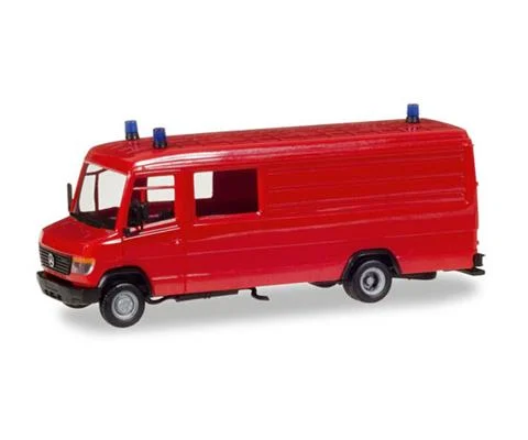 Mercedes-Benz Box Truck in Red with Beacon Lights - Minikit