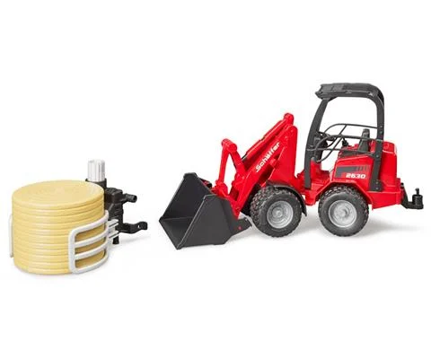 Schaeffer Compact Loader 2034 with Bale Gripper and Bale - High Impact ABS