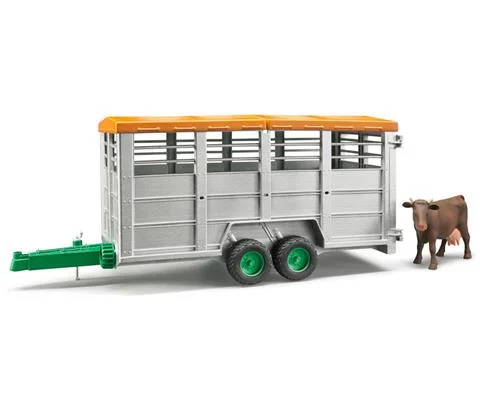 Livestock Trailer with 1 Cow - BRUDER
