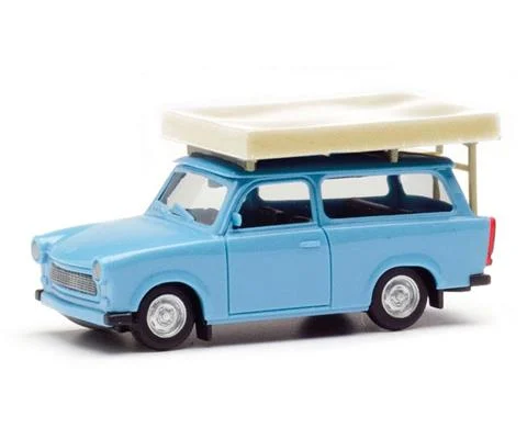 Trabant 601 in Pastel Blue with Tent - HERPA