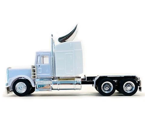 Kenworth W900 in White with Chrome Chassis - Cab Only