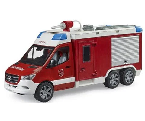 Mercedes Benz Sprinter Fire Rescue with Water Pump and Lights and Sounds - BRUDER