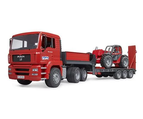 MAN TGA Low Loader Truck with Manitou MT633 - BRUDER