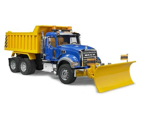 MACK Granite Dump Truck with Snow Plow Blade - BRUDER