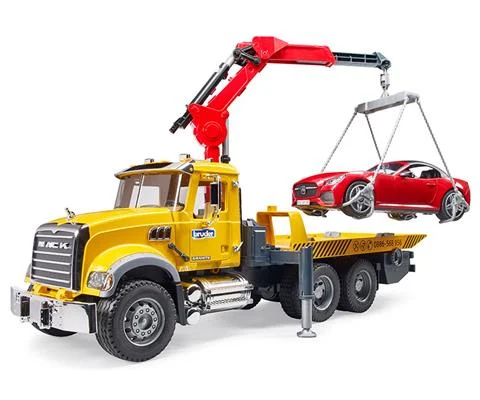 Mack Granite Tow Truck with Roadster - BRUDER