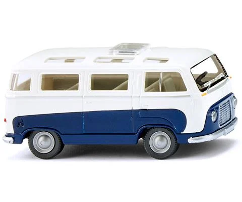 Ford FK 1000 Panorama Bus in Sapphire Blue and White - WIKING