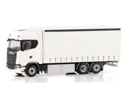 Scania S Highline CS20H Riged Curtainside Truck 6x2 Tag Axle - White Line