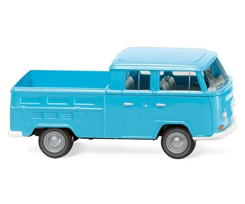 Volkswagen T2 Double Cabin in Ice Blue - WIKING