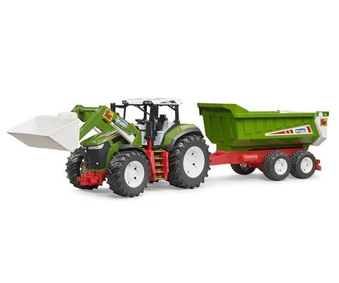 Roadmax Tractor with Frontloader and Trailer - BRUDER