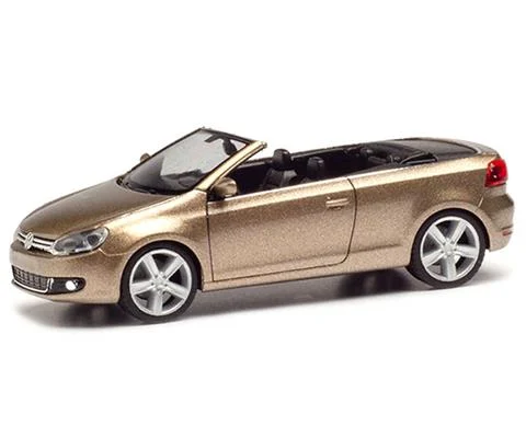 Volkswagen Golf Convertible in Sweet Data Gold Metallic - HERPA