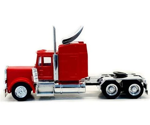Peterbilt with LGE Sleeper in Red with Chrome Chassis - Cab Only