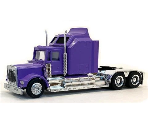 Kenworth W900 with Extra Large Sleeper in Purple with Growl on Grill - Cab Only