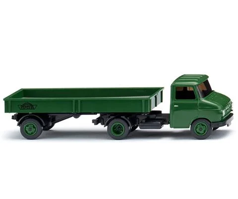 Dinkel - Opel Blitz Flatbed Trailer Truck in Green