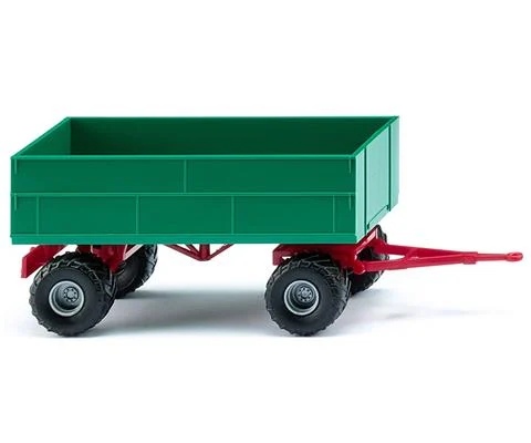 High Flatbed Agricultural Grain Trailer in Green - WIKING