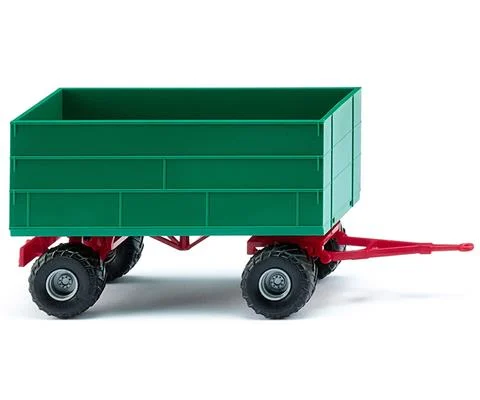Flatbed Agricultural Harvesting Trailer in Green - WIKING