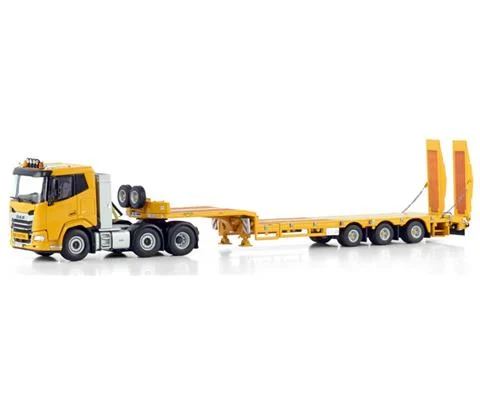 DAF XF SL 6x2 Twin Steer with 3-Axle Semi Lowboy Trailer with Ramps