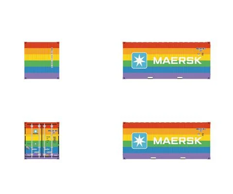 Maersk - 20ft Container in Rainbow