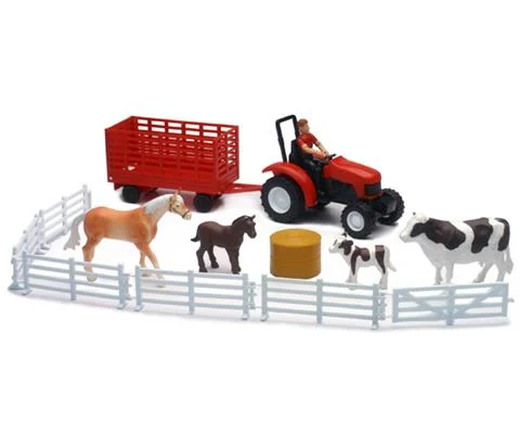 Country Life Cow and Horse Playset - NEW-RAY