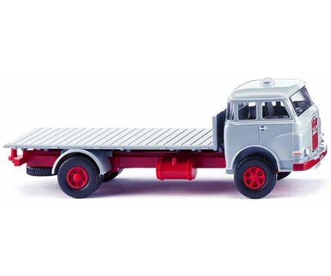 1960-67 MAN Pausbacke Flatbed Truck in Silver Grey