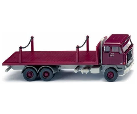 1965-70 Volvo F88 Flatbed Truck with Stanchions in Wine Red
