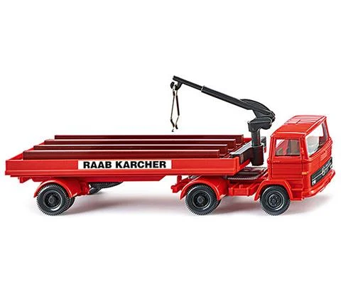 Raab Karcher - Mercedes-Benz Day Cab and Flatbed Trailer with Loading Crane