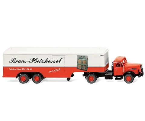 Bruns - Henschel Tractor with Box Trailer