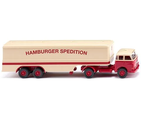 Hamburger Spedition / North German Freight - MAN Pausbacke with Box Trailer