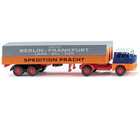 Spedition Pracht - 1961-65 Henschel and Flatbed Trailer with Cover