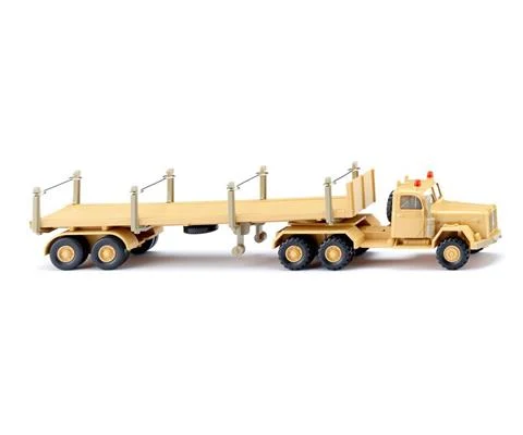 1957-71 Magirus Uranus Stanchion Trailer Truck in Sand Yellow