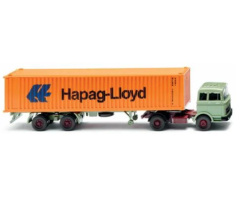Hapag-Lloyd - 1970-74 Mercedes-Benz in Light Green with Container Trailer