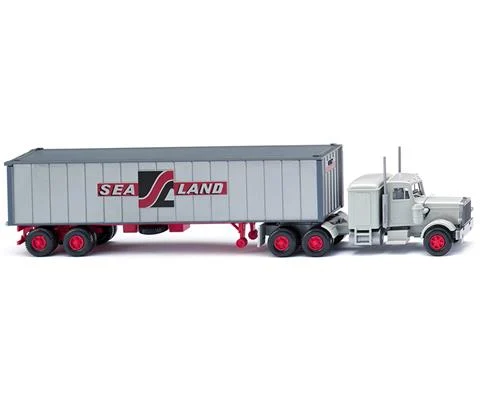 Sealand - 1977 Peterbilt Container Tractor Trailer in Grey and Red