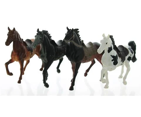 Country Life Series - Farm Horses with Saddles 4-Piece Boxed SET
