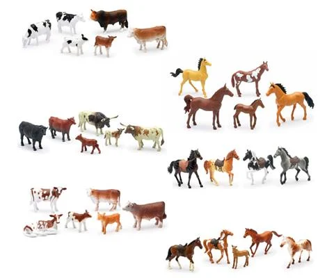 Farm Cow Horse Sets - 12 Pieces in a non-Returnable Factory Sealed Case